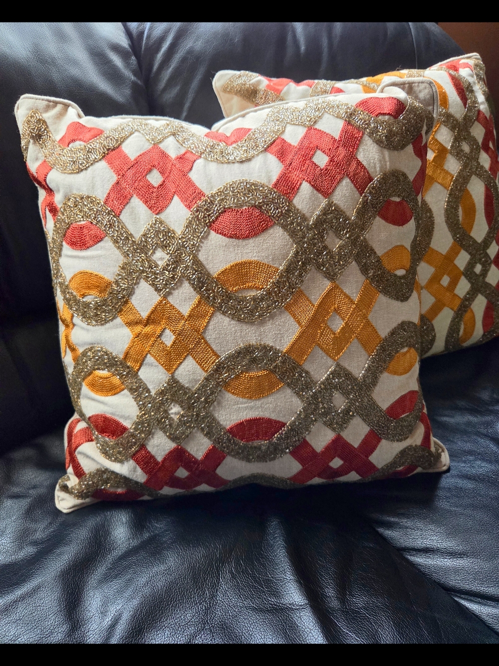 RARE NWOT Pier 1 Decorative Pillow Set Fall Colors